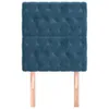 Kopfteil Dunkelblau 80x7x118/128 cm Samt Produktbild-Vorschau 3