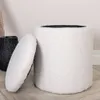 Limpen Pouf Ø32cm mit Aufbewahrung weiß. Produktbild-Vorschau 10