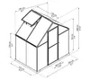 Palram - Canopia Aluminium Gewächshaus Mythos 64 Silber Produktbild-Vorschau 7