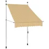 vidaXL Marquise rétractable Manuelle 100 cm Orange/Blanc Voir les images du produit 8