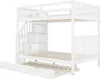 Sweiko 140x200cm lit superposé, étagère d'escalier, équipé Voir les images du produit 9