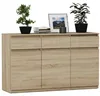 Komoda 120 cm 3 zásuvky 3 dveře skříňka FRAMIRE S-3 sonoma Náhled obrázku produktu 8