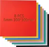 8 kusů 6mm 300x300mm Barevná překližka bez barvy pro Náhled obrázku produktu 1