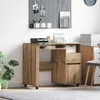 vidaXL Tafel met wielen, artisan eikenhout, houtvezel, 91 x Productafbeelding-voorbeeld 2