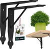 KOTARBAU® 2er Set Regalwinkel Schwarz Metall Stahl 150x150 Produktbild-Vorschau 1