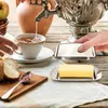 com-four® Butterdose Edelstahl - Große Butterglocke aus Produktbild-Vorschau 2