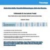A size chart and instructions for measuring shoe size, with brand logo and marketing text. Produktbild-Vorschau