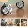 A collage showing a close-up of a kitchen cart's wheels, followed by images of a kitchen, dining area, living room, and cafe. Anteprima dell’immagine prodotto