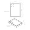 Piatto doccia Schulte Adria con supporto e scarico, 120x80 Anteprima dell’immagine prodotto 4