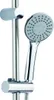 A close-up studio shot of a chrome shower head and rail. Anteprima dell’immagine prodotto