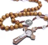 Handgefertigte Rosenkranz-Halskette aus Holz mit Produktbild-Vorschau 5