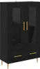vidaXL Highboard čierny dubový vzhľad 69,5 x 31 x 115 cm Náhľad obrázku produktu 2