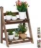 Relaxdays Blumentreppe, 2-stufig, Blumenleiter Holz, Produktbild-Vorschau 1