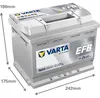 Batteria auto Varta Blue Dynamic EFB 60Ah, 12V, 640A, N60 Anteprima dell’immagine prodotto 5