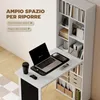 Klappbarer PC-Schreibtisch mit 9-stufigem Bš¹cherregal aus Produktbild-Vorschau 6