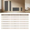 A table showing radiator sizes, power outputs, and coverage areas, with images of radiators in the background. Voir les images du produit