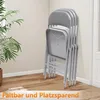 6er Set Klappstühle Gepolstert Grau – Extrem Belastbar bis Produktbild-Vorschau 3