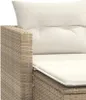 vidaXL Gartensofa 2-Sitzer mit Hockern Beige Poly Rattan Produktbild-Vorschau 8