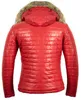 Damen Stepp Lederjacke mit Fell Kapuze aus echtem Produktbild-Vorschau 3