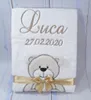 Personalisierte Babydecke 75x100 cm mit Namen & Datum – Produktbild-Vorschau 2