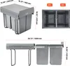 VEVOR cestino estraibile per mobili da cucina (20 L x 2) Anteprima dell’immagine prodotto 8