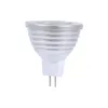 A close-up studio shot of an MR16 RGB LED light bulb against a white background. Voir les images du produit