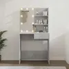 vidaXL Toaletní stolek s LED diodami Beton Grey 74,5x40x141 Náhled obrázku produktu 2