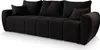 Sofa MADISON Schwarz Dünner Stoff mit Schlaffunktion, Sofa Produktbild-Vorschau 2