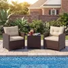 COSTWAY Gartenmöbel Set Polyrattan, 3-tlg. Balkonmöbel Set Produktbild-Vorschau 8