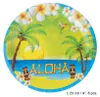 8 Pappteller Aloha Hawaii 23 cm bunt - Einheitsgröße Produktbild-Vorschau 1