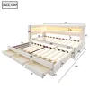 Cama tapizada Merax, sofá cama de 90x190 cm con iluminación Vista previa de la imagen del producto 7