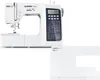 A white sewing machine and an accessory are displayed against a white background. Produktbild-Vorschau