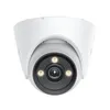 A white dome security camera with a black lens and three illuminated lights. Anteprima dell’immagine prodotto