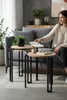 Carenza Home Beistelltisch 3er Set rund Couchtisch, Produktbild-Vorschau 3