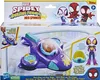 The image shows the retail packaging for a Spidey and His Amazing Friends toy set, featuring a vehicle and figures. Podgląd zdjęcia produktu
