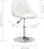 vidaXL Židle do jídelny 2 ks. Bílá Imitace kůže Náhled obrázku produktu 3
