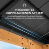 Close-up view of the underside of a gazebo roof, highlighting an integrated double rail system. Náhled obrázku produktu