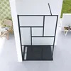 Walk-In-Dusche Duschwand 110x200 cm schwarz Duschabtrennung Produktbild-Vorschau 2