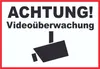 Achtung Videoüberwachung Kameraüberwachung Schild A5 Produktbild-Vorschau 1