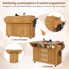 Carrello di servizio MODFU con piani ribaltabili, carrello Anteprima dell’immagine prodotto 5