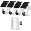 4-delige set FOSSENXE 4MP zonnepanelen-wifi Productafbeelding-voorbeeld 1