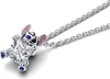A close-up studio shot of a Pandora Disney Stitch necklace. Produktbild-Vorschau