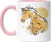 Pferd Tasse Rosa Hengst Pferdekopf Reiten Hobbie Produktbild-Vorschau 1