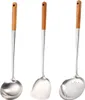Wok-Schaber und Schaumlöffel-Werkzeugset, Holzgriff, Produktbild-Vorschau 1