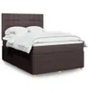 Boxspringbett mit Matratze Dunkelbraun 140x200 cm Stoff Produktbild-Vorschau 2