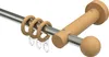 Interdeco Gardinenstange / Vorhangstange Edelstahl / Buche Produktbild-Vorschau 1