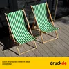 Liegestuhl - schmal gestreift - Grün - klappbar - aus Produktbild-Vorschau 5