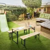 ML-Design Kindersitzgruppe 3tlg. klappbar, Natur/Grün, Produktbild-Vorschau 7