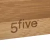 A close-up view of a wooden surface with a brand logo and text etched into it. Náhled obrázku produktu