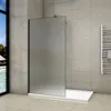 140X200cm Walk in Duschwand Milchglas 10mm ESG Produktbild-Vorschau 1